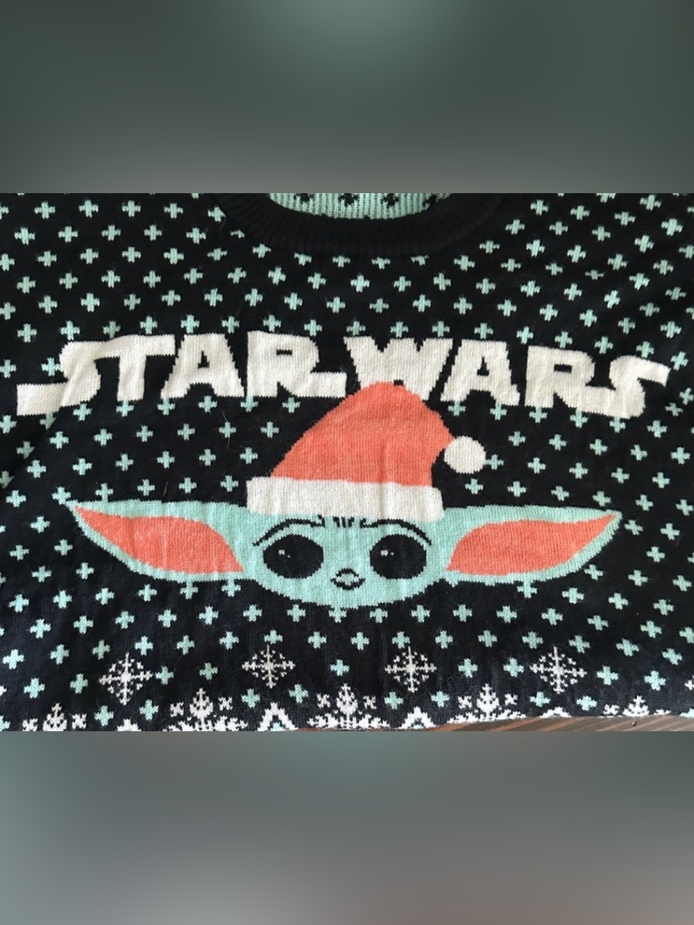 Star Wars Grogu Baby Yoda Ugly Christmas Sweater Unisex XL Santa